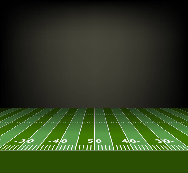 kilátás egy amerikai focipálya oldalvonaláról. Vektorillusztráció - Vektor, kép