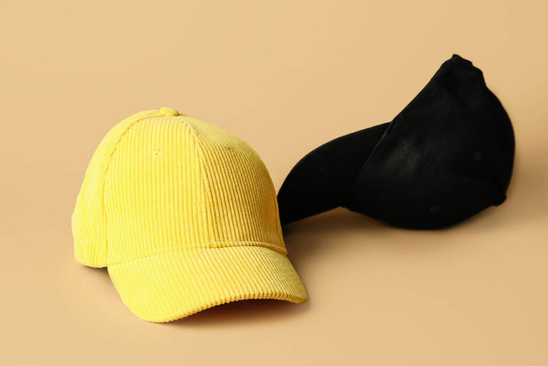 Blank caps on color background - Photo, Image