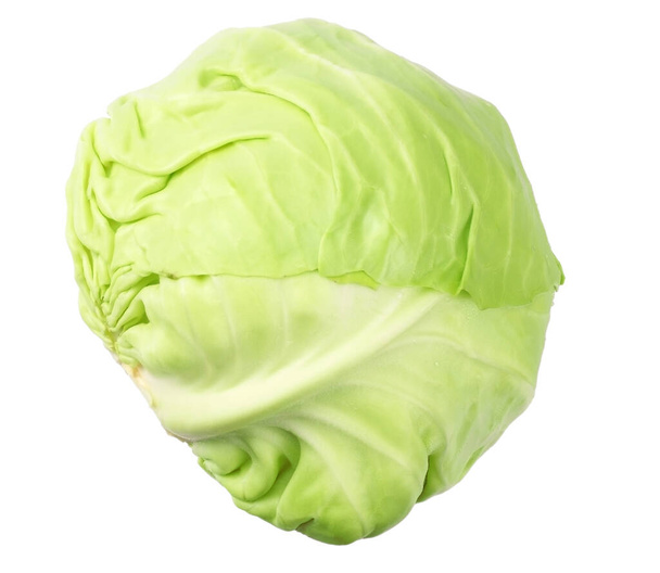 green cabbage isolated on white background. healthy food - Foto, Bild