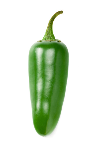 jalapeno peppers isolated on white background. Green chili pepper. Capsicum annuum. - Foto, Bild
