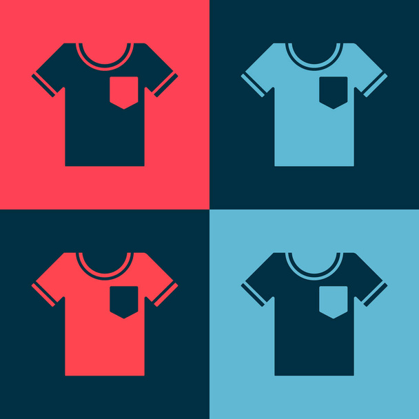Pop art T-shirt εικονίδιο απομονώνονται σε φόντο χρώμα. Εικονογράφηση διανύσματος - Διάνυσμα, εικόνα