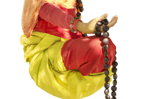 ινδική μοναχός, απομονωμένες φόντο - Φωτογραφία, εικόνα