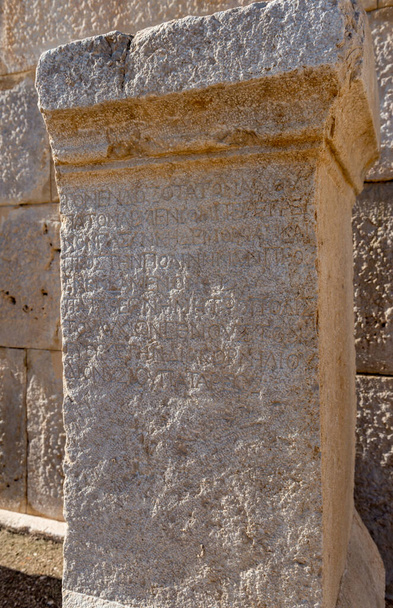 Kas, Antalya - Turquía. 30 de enero de 2018. La antigua ciudad de Patara en Kas, Antalya - Turquía.Patara fue fundada en el siglo V aC y pronto se convirtió en el puerto más grande de Lycia
. - Foto, Imagen
