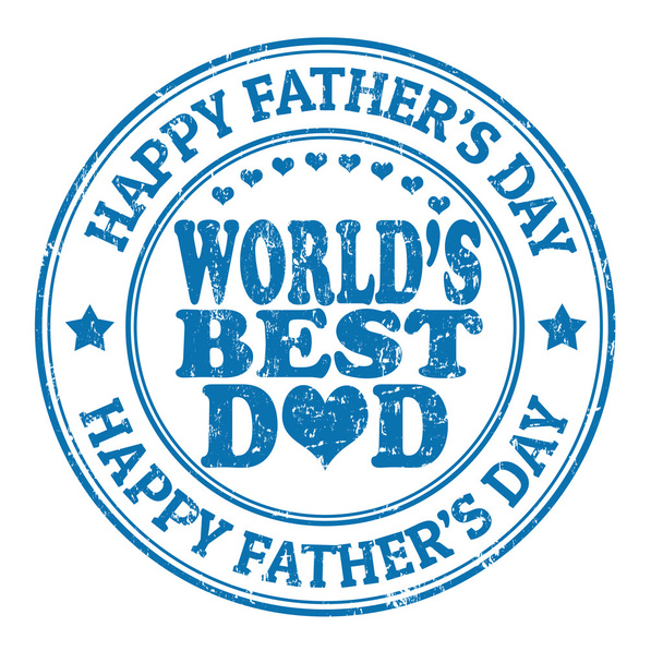 Happy father's day stamp - Vector, Image