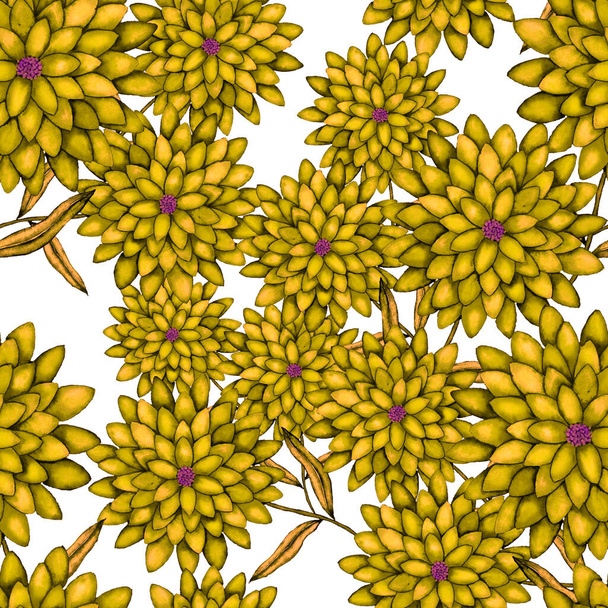 Vintage aquarel naadloos patroon met bloemen voor decoratie ontwerp. Heldere lente of zomer mode print. Vintage trouwdecor. Textielontwerp.  - Foto, afbeelding