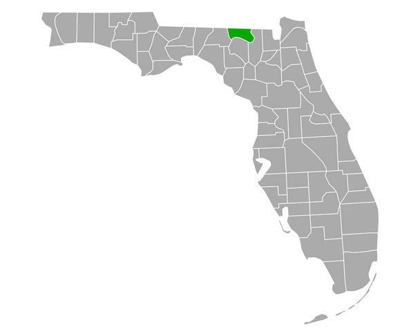 Map of Hamilton in Florida - Vector, Image