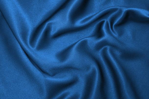 Blauer Satin Hintergrund Textur - Foto, Bild