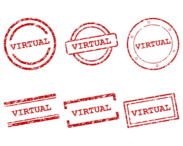 Sellos virtuales como ilustración vectorial
 - Vector, Imagen