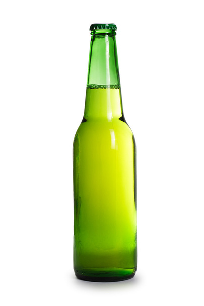 Green beer bottle isolated over white background - Φωτογραφία, εικόνα