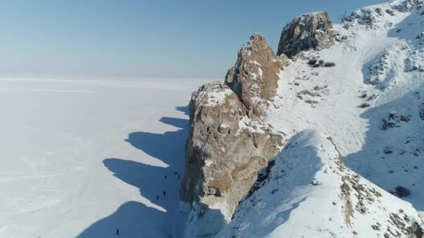 Bajkal olkhon zimní turistika ostrov jezero Rusko - Záběry, video