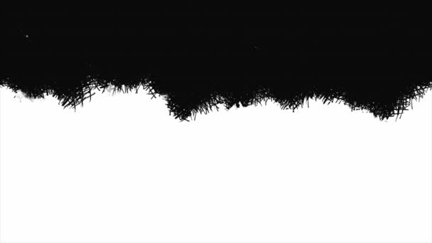 Animation of a 4k realistic black and white minimal abstract πινέλο stroke εισαγωγή ακολουθία - Πλάνα, βίντεο