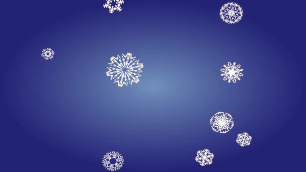 Escale Speed Ramping Motion Of Winter Concept Art hizo animación navideña con un enorme copo de nieve y muchos pequeños con diseños únicos volando de izquierda a derecha cada uno tomando un lugar vacío
 - Imágenes, Vídeo