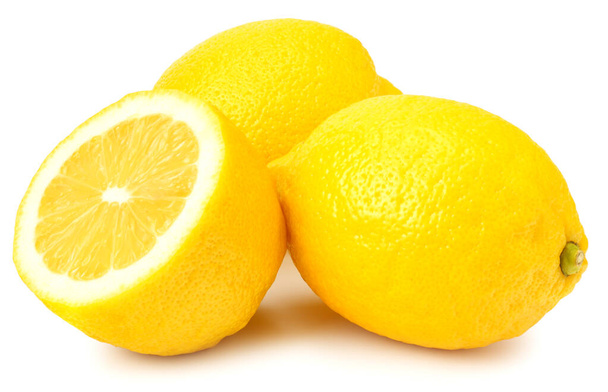 lemon with slices isolated on white background. healthy food - Foto, Imagem