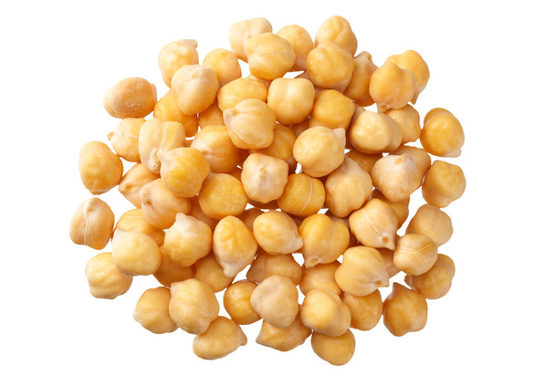 chickpeas isolated on white background. top view - Fotografie, Obrázek