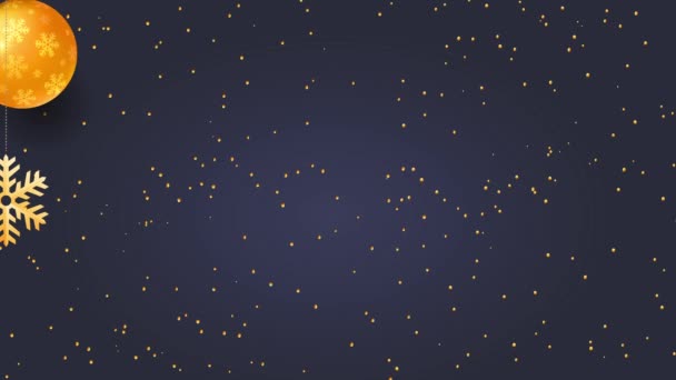Lineaarinen skaalaus animaatio joulukuusi Art Concept suunniteltu sanoilla Merry Xmas kirjoitettu Golden Cursive Typography Over Clear Night Sky tausta koristeltu roikkuvat tähdet Puu valot ja lumihiutaleet
 - Materiaali, video