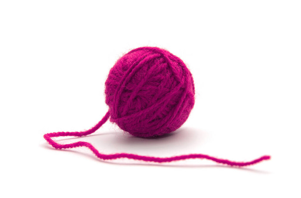 Ball of yarn on white background - Fotó, kép
