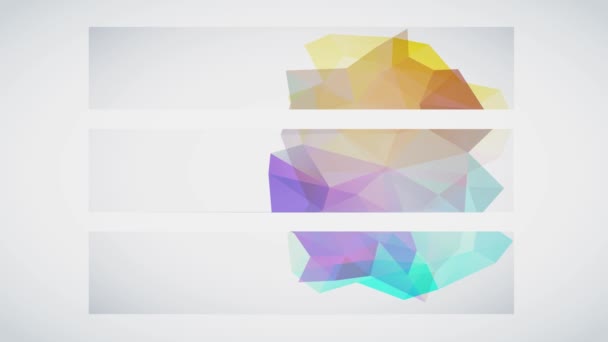 Slide Of Element w połączeniu z licznikiem obrotowym Zestaw pionowych prostokątnych warstw kartonowych Zaprojektowany z przepięknymi formami abstrakcyjnymi Zbudowany z trójkątów 3E i form geometrycznych przy użyciu wibrujących kolorów - Materiał filmowy, wideo