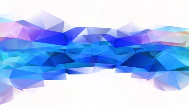 Lenyűgöző zoom hatása Futurisztikus 3D poligon geometriai ábra gyűrött papír, mint a textúra és briliáns színek ülő jobb út - Felvétel, videó