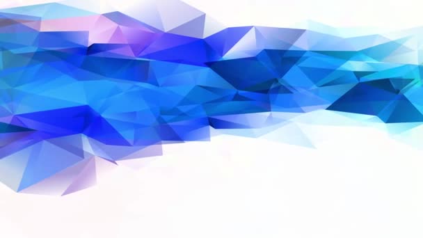 Verflochtene kaleidoskopische Bewegung einer fatalen 3D-Polygon-geometrischen Figur mit zerknüllter Pappe wie Textur und glitzernden Farben in horizontaler Richtung - Filmmaterial, Video