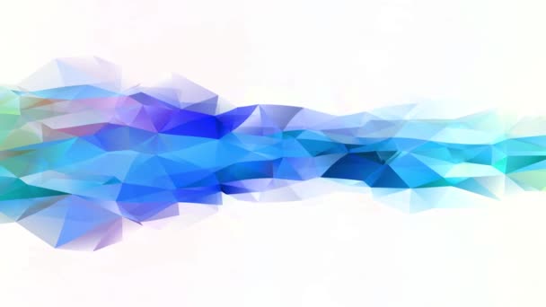 Renonciation diagonale de la figure géométrique futuriste de polygone 3D avec le papier froissé comme texture et couleurs brillantes installées de manière horizontale
 - Séquence, vidéo