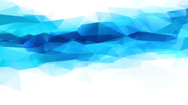Movimiento caleidoscópico entrelazado de formas de abstracción con triángulos formando un collage como carreras de agua helada entre hielo bajo una pista natural
 - Metraje, vídeo