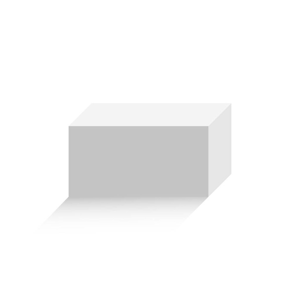 Realistische Cuboid Vector Illustratie. 3d Cuboid Icon Afbeelding - Vector, afbeelding