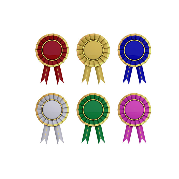 Prize label ribbon with clipping path - Foto, Imagen