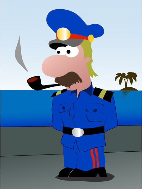 Морской капитан
 - Вектор,изображение