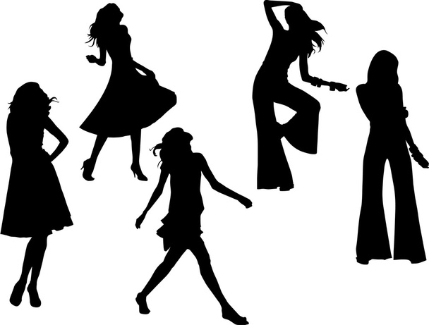 Woman silhouettes - Vector, Image