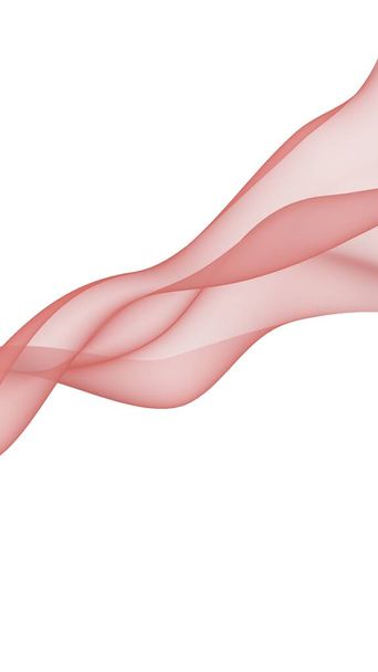 Abstract wave. Scarf. Bright ribbon on white background. Abstract smoke. Raster air background. Vertical image orientation. 3D illustration - Foto, imagen