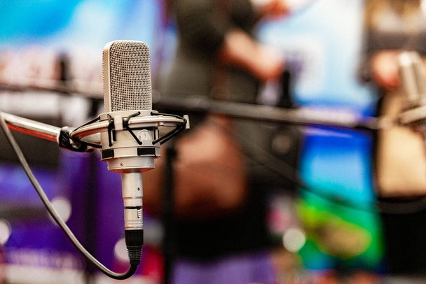 a microphones at a radio studio - Photo, Image
