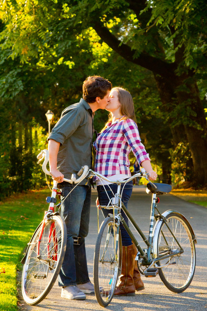 Couple with Bikes - Foto, immagini