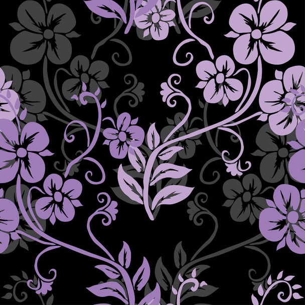 Elegant seamless pattern with abstract flowers, design elements. Floral  pattern for invitations, cards, print, gift wrap, manufacturing, textile, fabric, wallpapers - Vektor, Bild