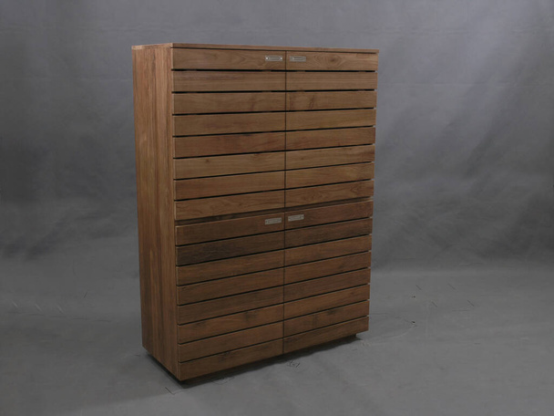Nóbl a moderní luxusní dřevěný skladovací nábytek pro domácí interiéry Nábytek v továrně Izolované pozadí - Fotografie, Obrázek