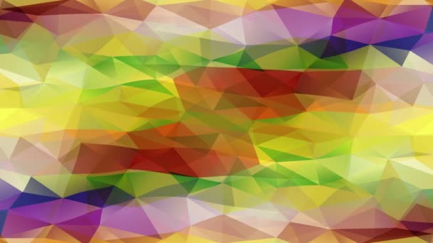 Diagonale kwijtschelding van Wow Effect Abstract Gemaakt met kleine driehoekige stukken samen geassembleerd Het creëren van piramides en polygonen met behulp van een opvallend kleurenpalet - Video