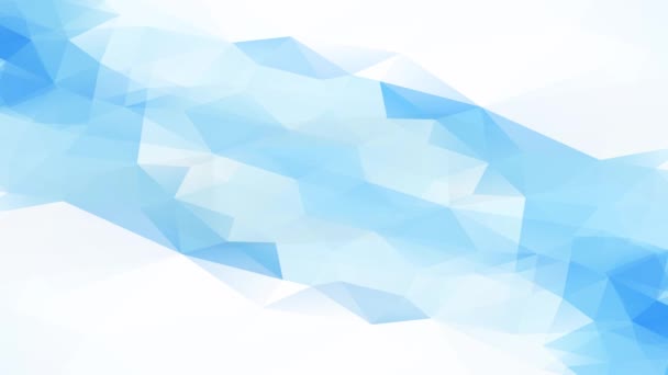 Συνδυασμένη Kaleidoscopic κίνησης της ιστοσελίδας Σχέδιο Σκηνή με μεγάλη μπλε αφαίρεση 3D κυματισμός γίνεται με γεωμετρικές μορφές μεταξύ καθαρό λευκό στρώματα - Πλάνα, βίντεο