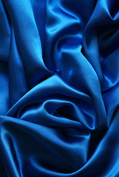 Smooth elegant dark blue silk - Фото, изображение