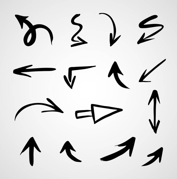 vector conjunto de flechas dibujadas a mano
 - Vector, imagen