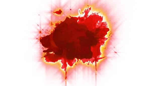 Rychlost Ramping Motion Effect aplikováno na krvavý Valentýna s bílou lesklou a kudrnatou typografii ve středu brilantní červené krvavé skvrny naznačuje nenávist k Darling - Záběry, video