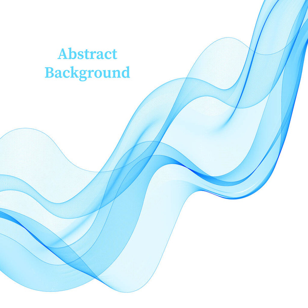 голубые векторные волны. рекламный шаблон - Вектор,изображение