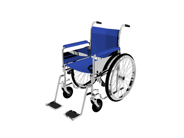 silla de ruedas azul para discapacitados
 - Foto, Imagen