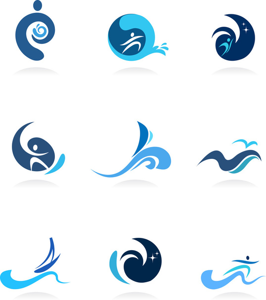 Wave, surf and flow - Vector, Image