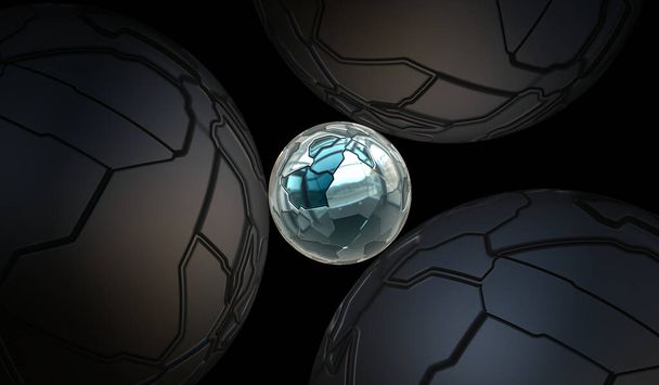 modern futuristic 3d globe spheres - Zdjęcie, obraz