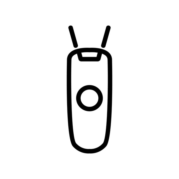 Dijital kablosuz barkod tarayıcı ikon vektörü. Dijital kablosuz barkod tarayıcı işareti. izole edilmiş sınır sembolü çizimi - Vektör, Görsel
