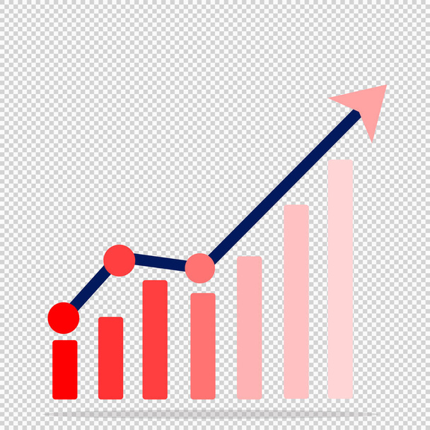 Erhöhung des Geldwachstums Symbol, Fortschrittsmarketing, dünne Linie Symbol auf weißem Hintergrund - editierbare Strich. Vektorabbildung eps10 - Vektor, Bild