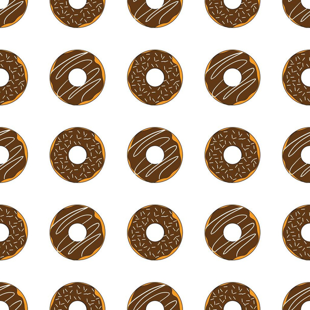 Seamless pattern with donuts. Template for background, banner, card, poster. Vector EPS10 illustration - Vektor, kép