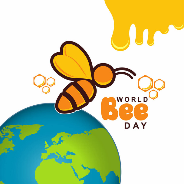 Illustration du modèle de conception vectorielle de la Journée mondiale de l'abeille
 - Vecteur, image