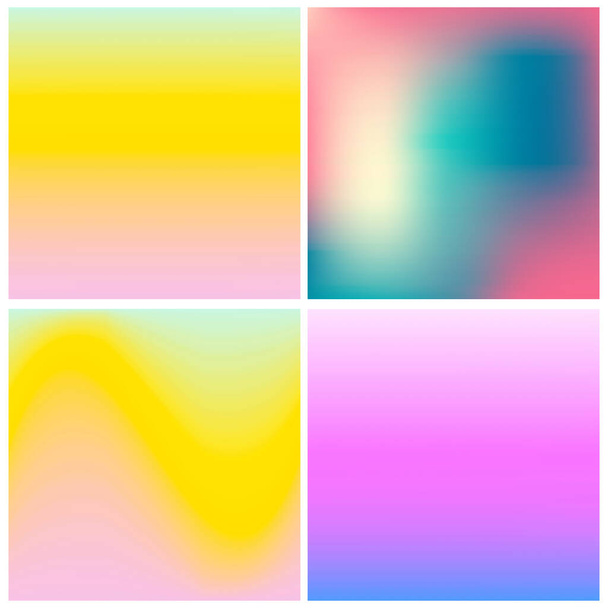 A set of color gradients for the background and wallpaper of the screen and screen. Modern design and colors - Vector, Image