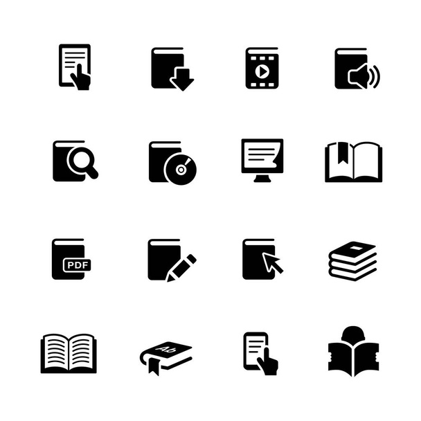 Book Icons / / Black Series - Vector de iconos negros para sus proyectos web o multimedia
. - Vector, imagen