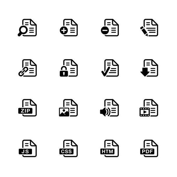 Documents Icons - 1 // Black Series - Vector black icons for your web or media projects. - Vektori, kuva